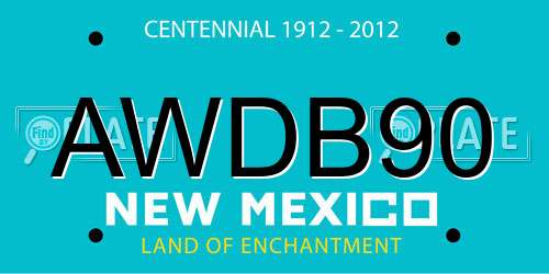 AWDB90 New Mexico License Plate