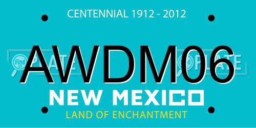 AWDM06 New Mexico License Plate
