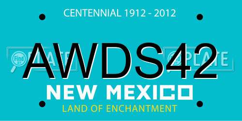AWDS42 New Mexico License Plate