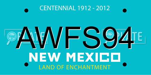AWFS94 New Mexico License Plate