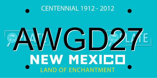 AWGD27 New Mexico License Plate