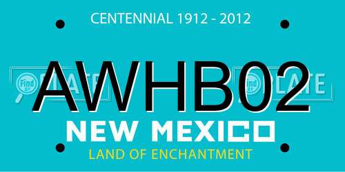 AWHB02 New Mexico License Plate