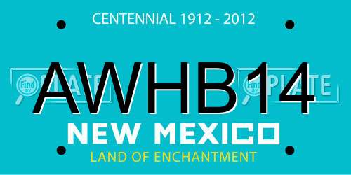 AWHB14 New Mexico License Plate