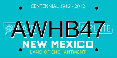AWHB47 New Mexico License Plate