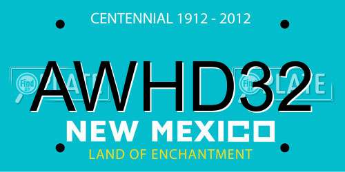 AWHD32 New Mexico License Plate