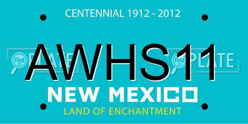 AWHS11 New Mexico License Plate
