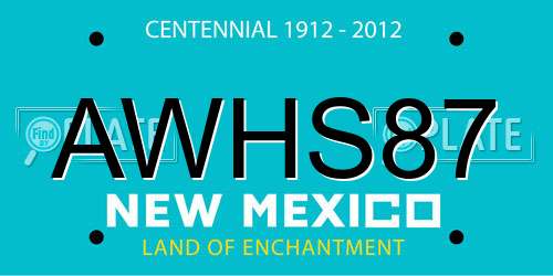 AWHS87 New Mexico License Plate