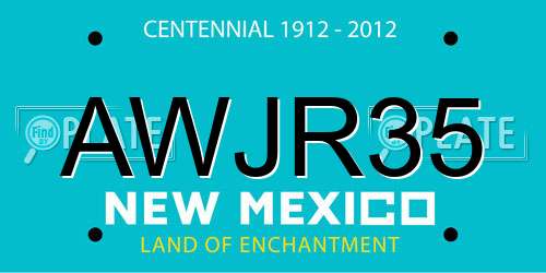 AWJR35 New Mexico License Plate