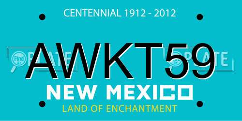 AWKT59 New Mexico License Plate