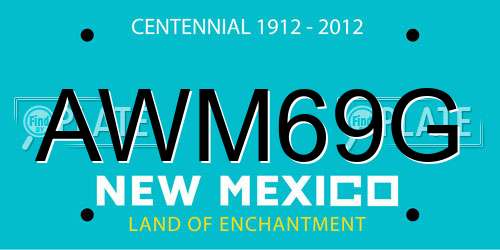 AWM69G New Mexico License Plate
