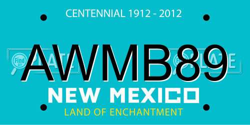 AWMB89 New Mexico License Plate