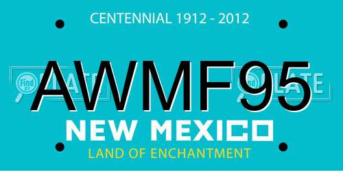 AWMF95 New Mexico License Plate