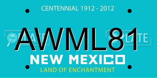 AWML81 New Mexico License Plate