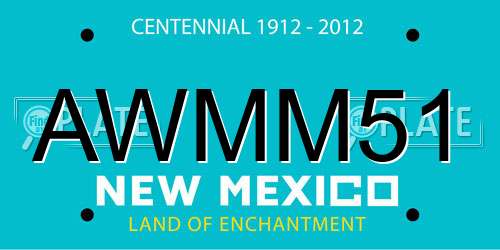 AWMM51 New Mexico License Plate