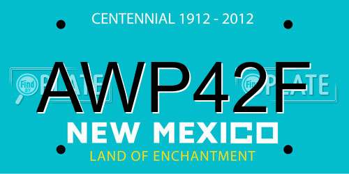 AWP42F New Mexico License Plate