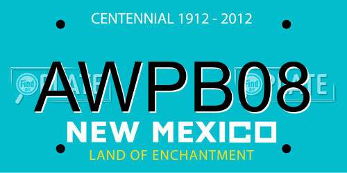 AWPB08 New Mexico License Plate
