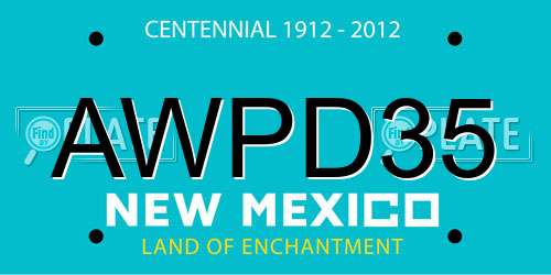 AWPD35 New Mexico License Plate