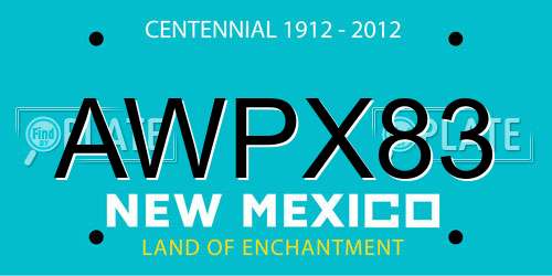 AWPX83 New Mexico License Plate