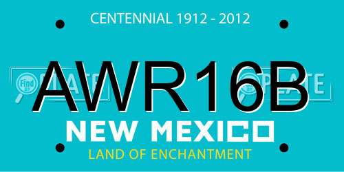 AWR16B New Mexico License Plate