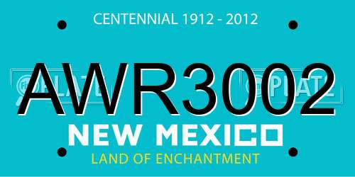 AWR3002 New Mexico License Plate
