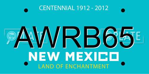 AWRB65 New Mexico License Plate