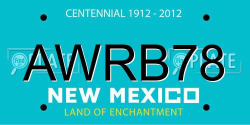 AWRB78 New Mexico License Plate