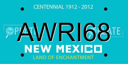 AWRI68 New Mexico License Plate