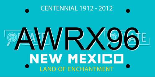 AWRX96 New Mexico License Plate