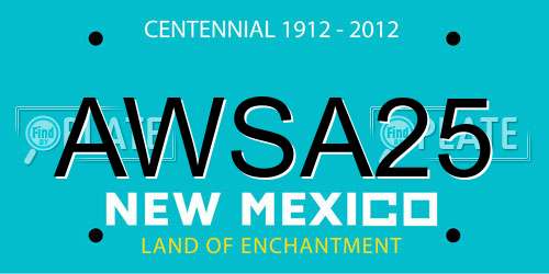 AWSA25 New Mexico License Plate