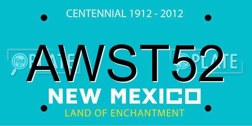 AWST52 New Mexico License Plate