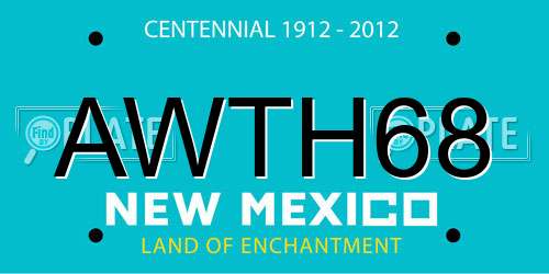 AWTH68 New Mexico License Plate
