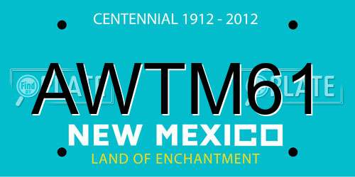 AWTM61 New Mexico License Plate
