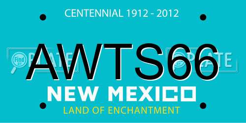AWTS66 New Mexico License Plate