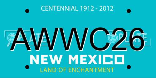 AWWC26 New Mexico License Plate