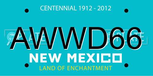 AWWD66 New Mexico License Plate