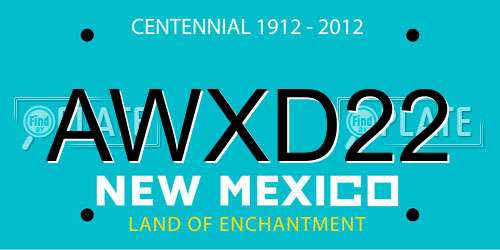 AWXD22 New Mexico License Plate
