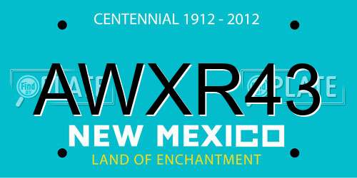AWXR43 New Mexico License Plate