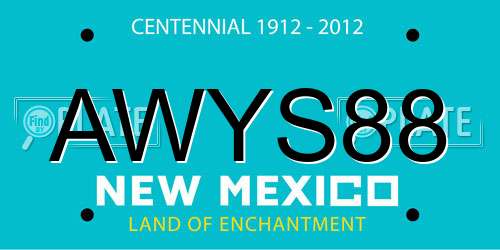 AWYS88 New Mexico License Plate