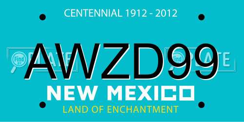 AWZD99 New Mexico License Plate