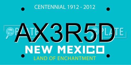 AX3R5D New Mexico License Plate