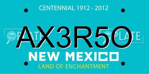 AX3R5O New Mexico License Plate