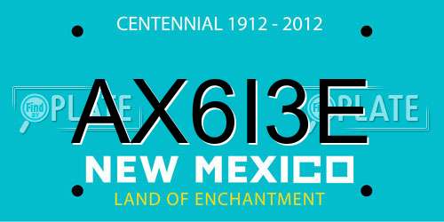 AX6I3E New Mexico License Plate
