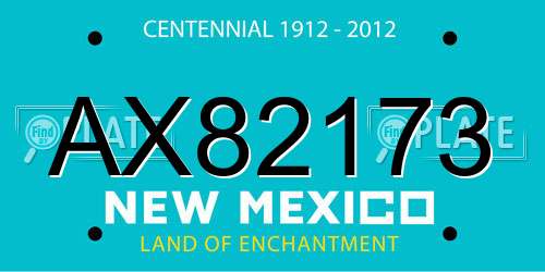 AX82173 New Mexico License Plate