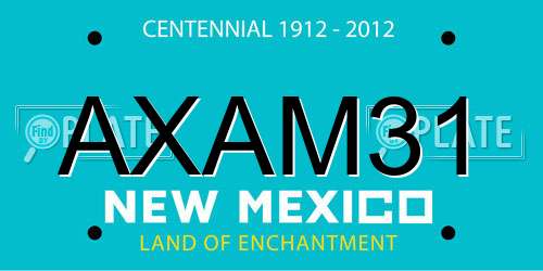 AXAM31 New Mexico License Plate