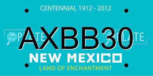 AXBB30 New Mexico License Plate