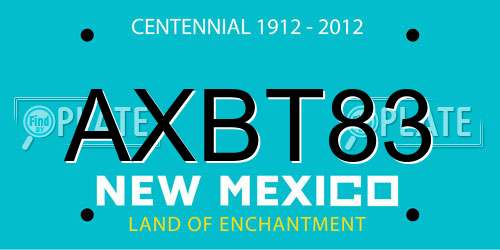 AXBT83 New Mexico License Plate