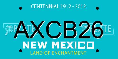 AXCB26 New Mexico License Plate