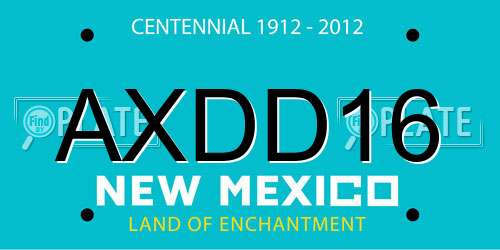 AXDD16 New Mexico License Plate