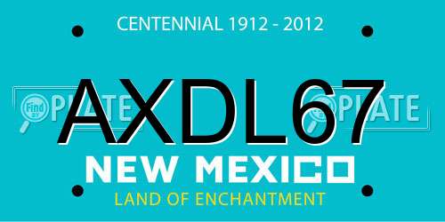 AXDL67 New Mexico License Plate