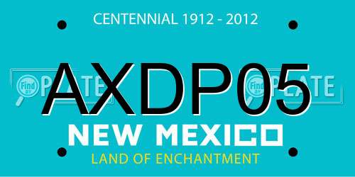 AXDP05 New Mexico License Plate